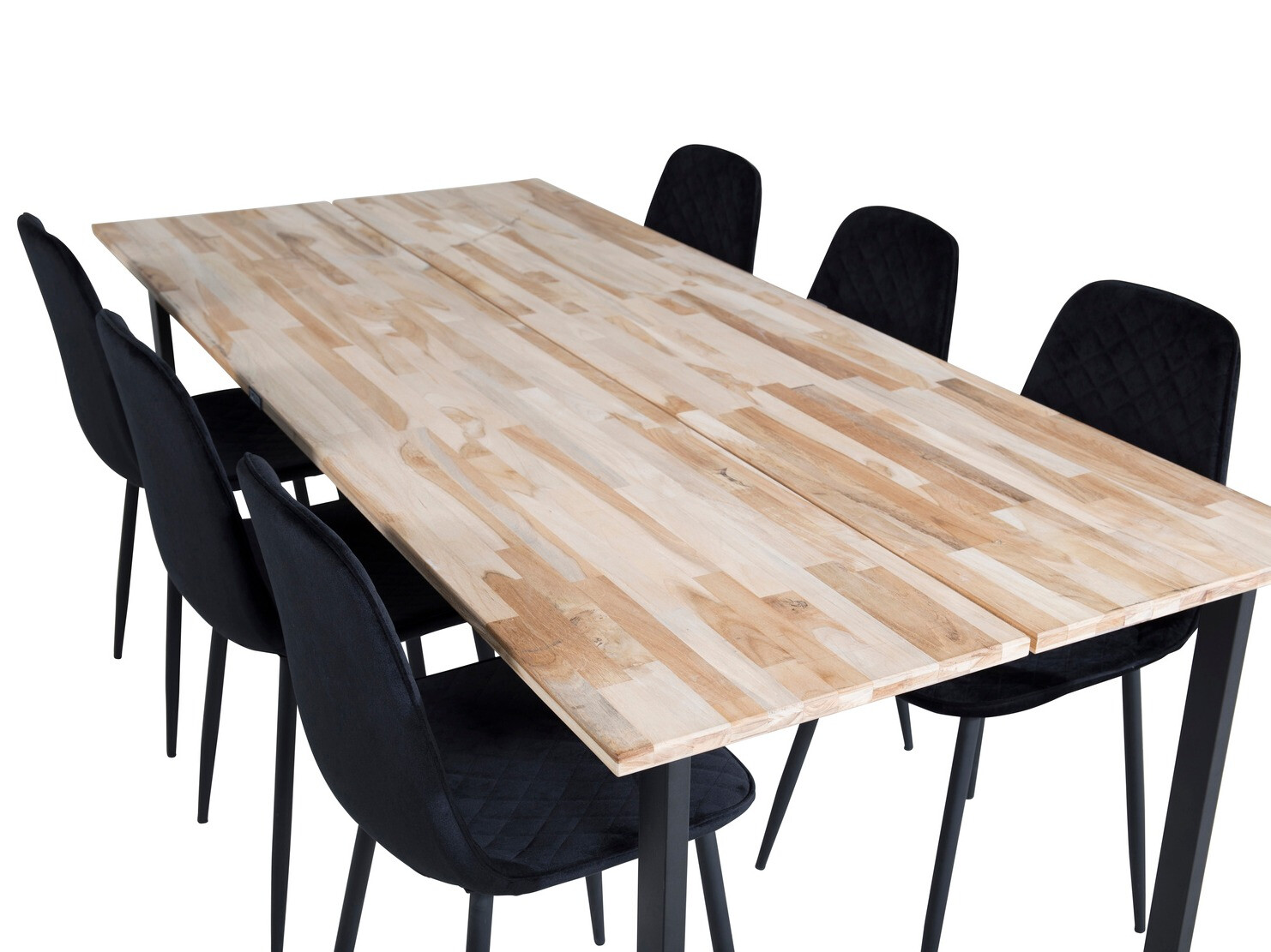 Conjunto de mesas y sillas para comedor Dallas 1645 (Negro)