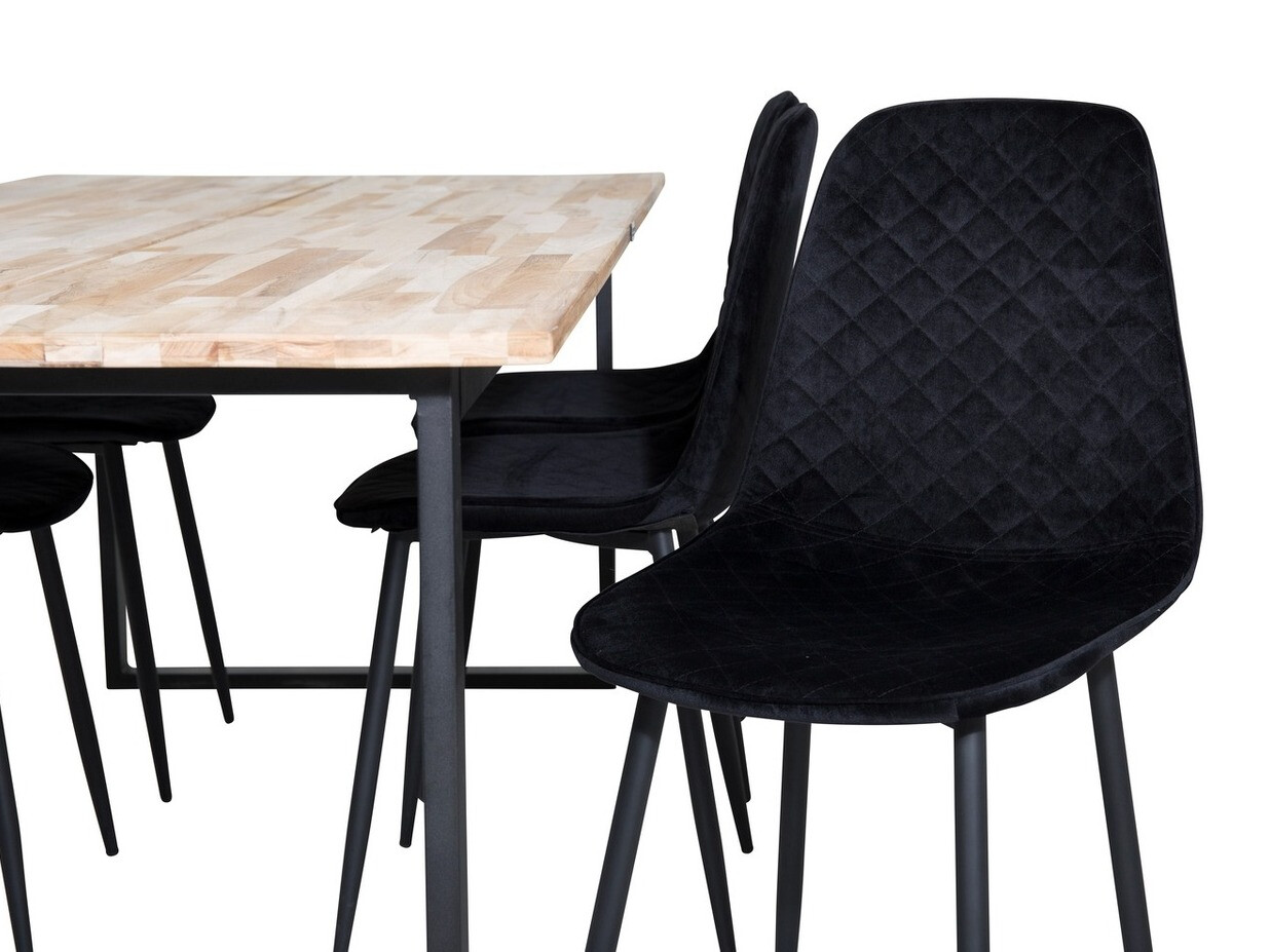 Conjunto de mesas y sillas para comedor Dallas 1645 (Negro)