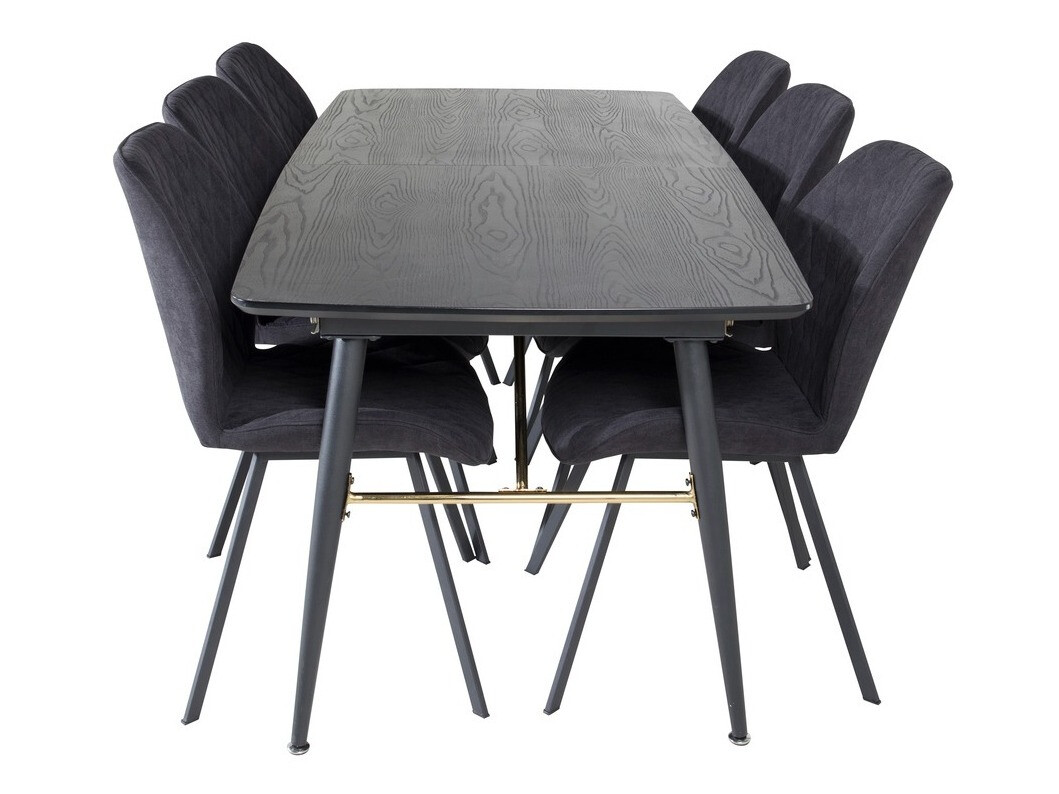 Conjunto de mesas y sillas para comedor Dallas 1647 (Negro)