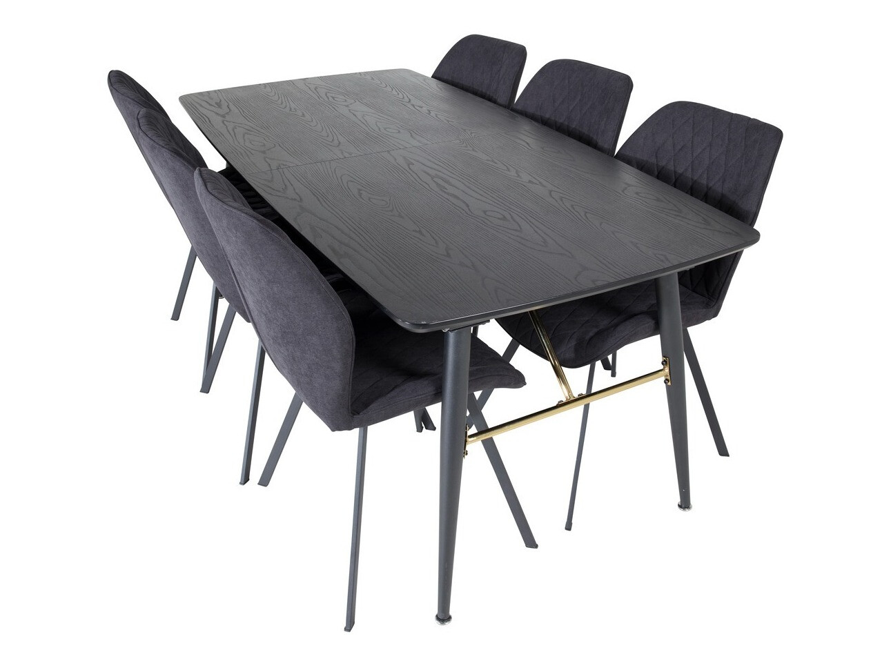 Conjunto de mesas y sillas para comedor Dallas 1647 (Negro)