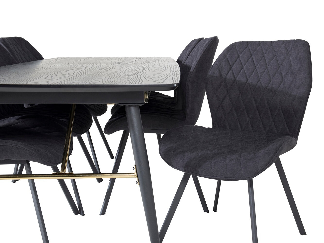 Conjunto de mesas y sillas para comedor Dallas 1647 (Negro)