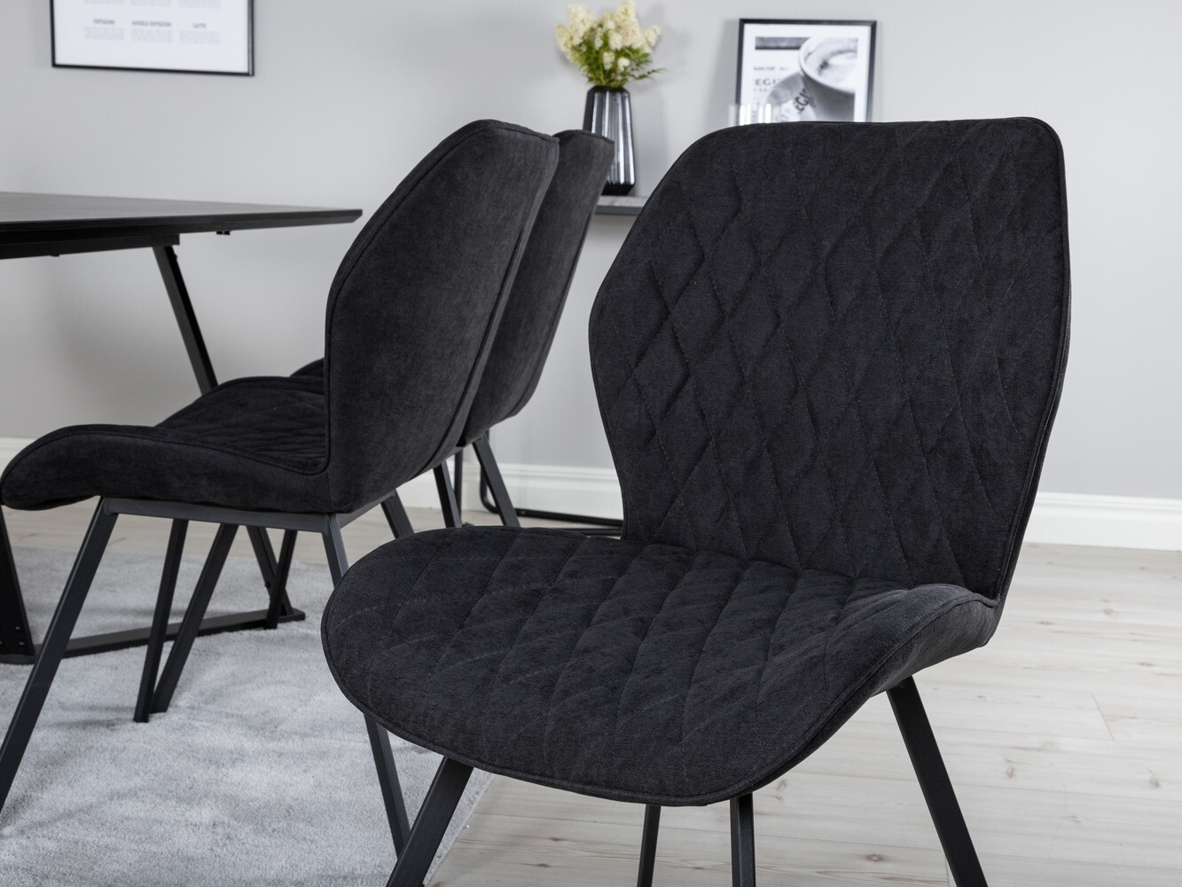 Conjunto de comedor Dallas 1685 (Negro)