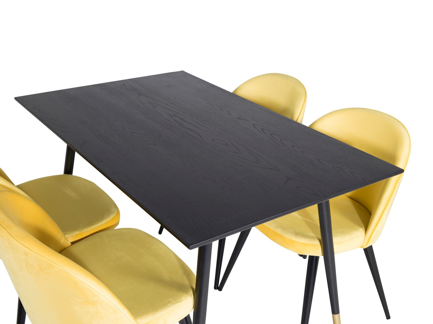 Conjunto de comedor Dallas 1692 (Amarillo + Negro)