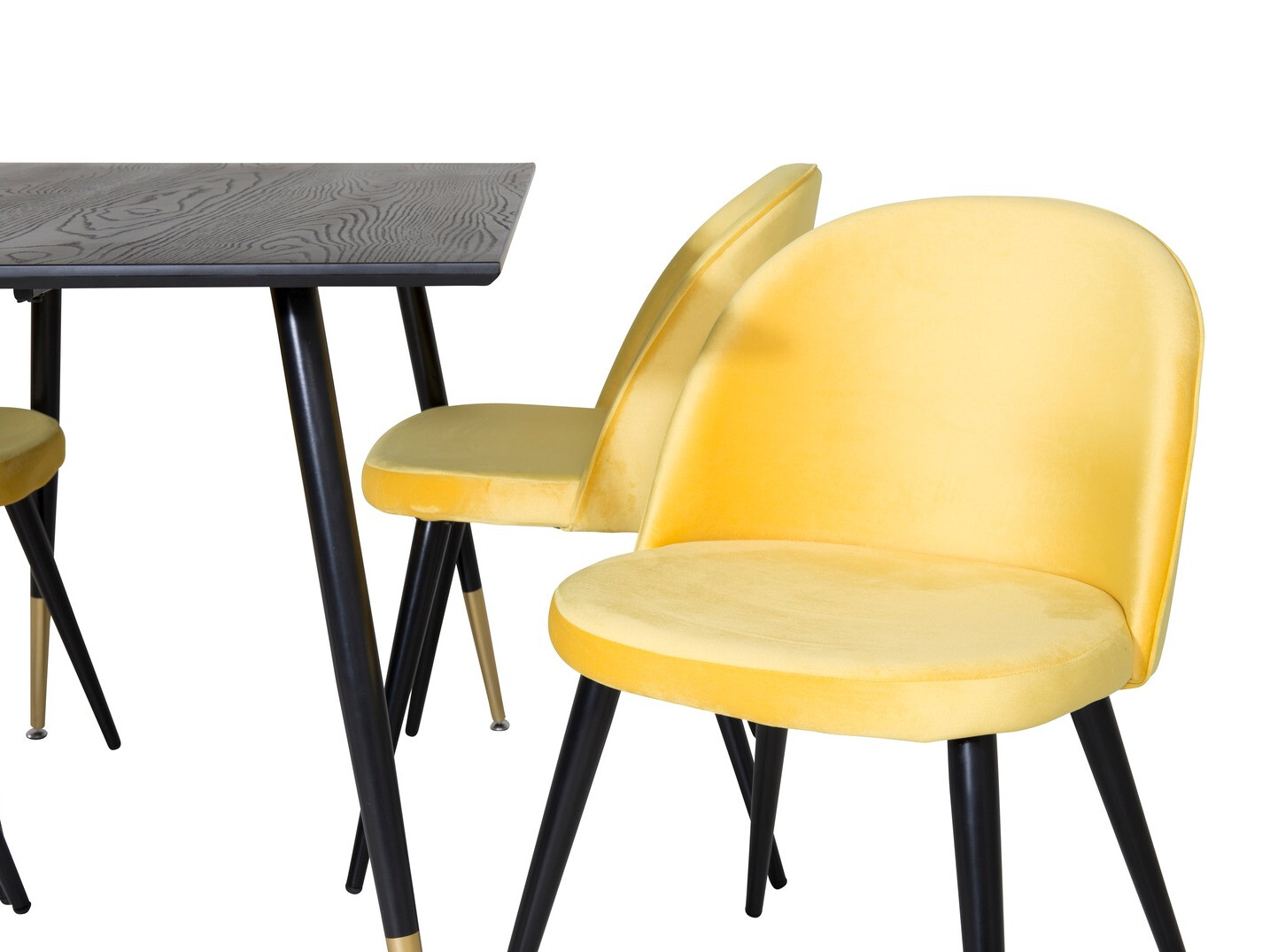 Conjunto de comedor Dallas 1692 (Amarillo + Negro)