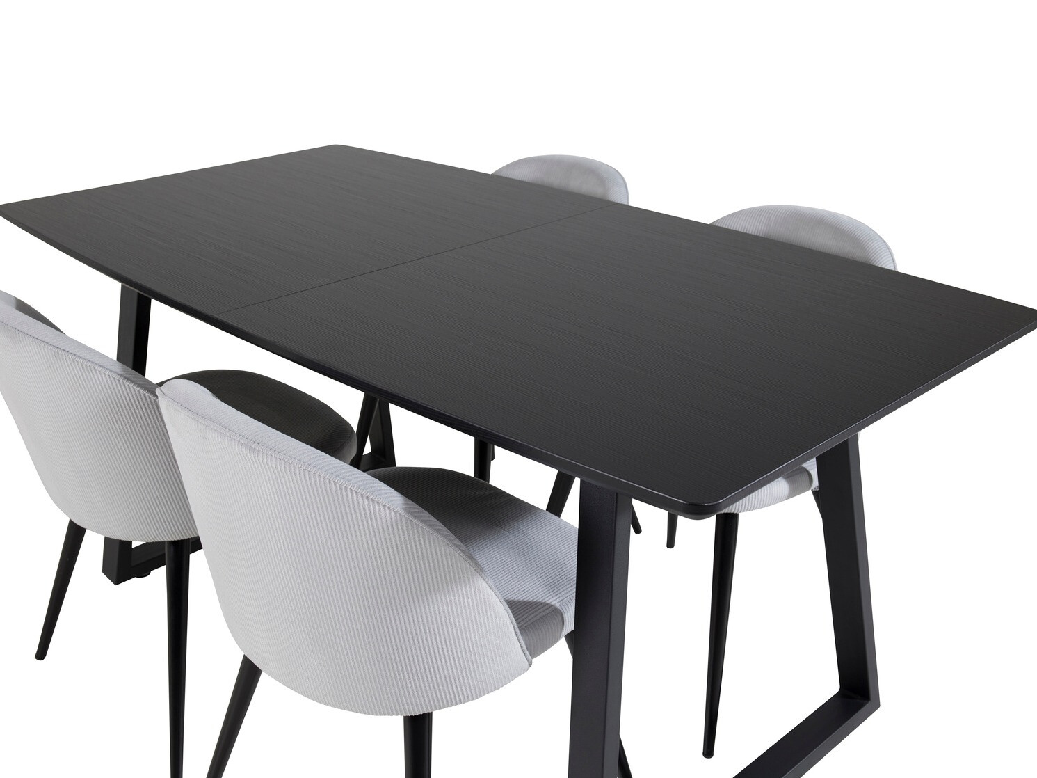 Conjunto de mesas y sillas para comedor Dallas 1687 (Gris + Negro)