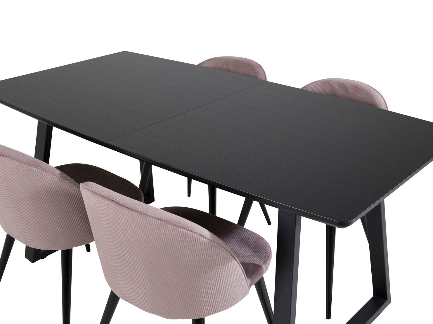 Conjunto de mesas y sillas para comedor Dallas 1687 (Rosa + Negro)