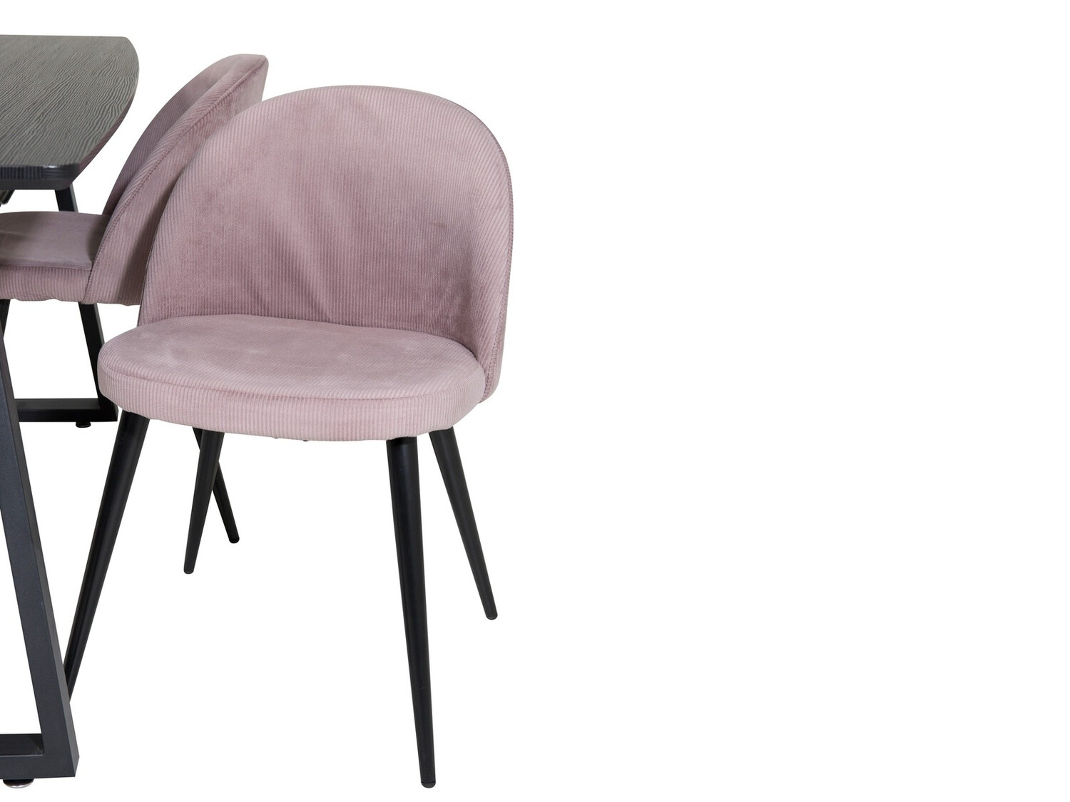 Conjunto de mesas y sillas para comedor Dallas 1687 (Rosa + Negro)