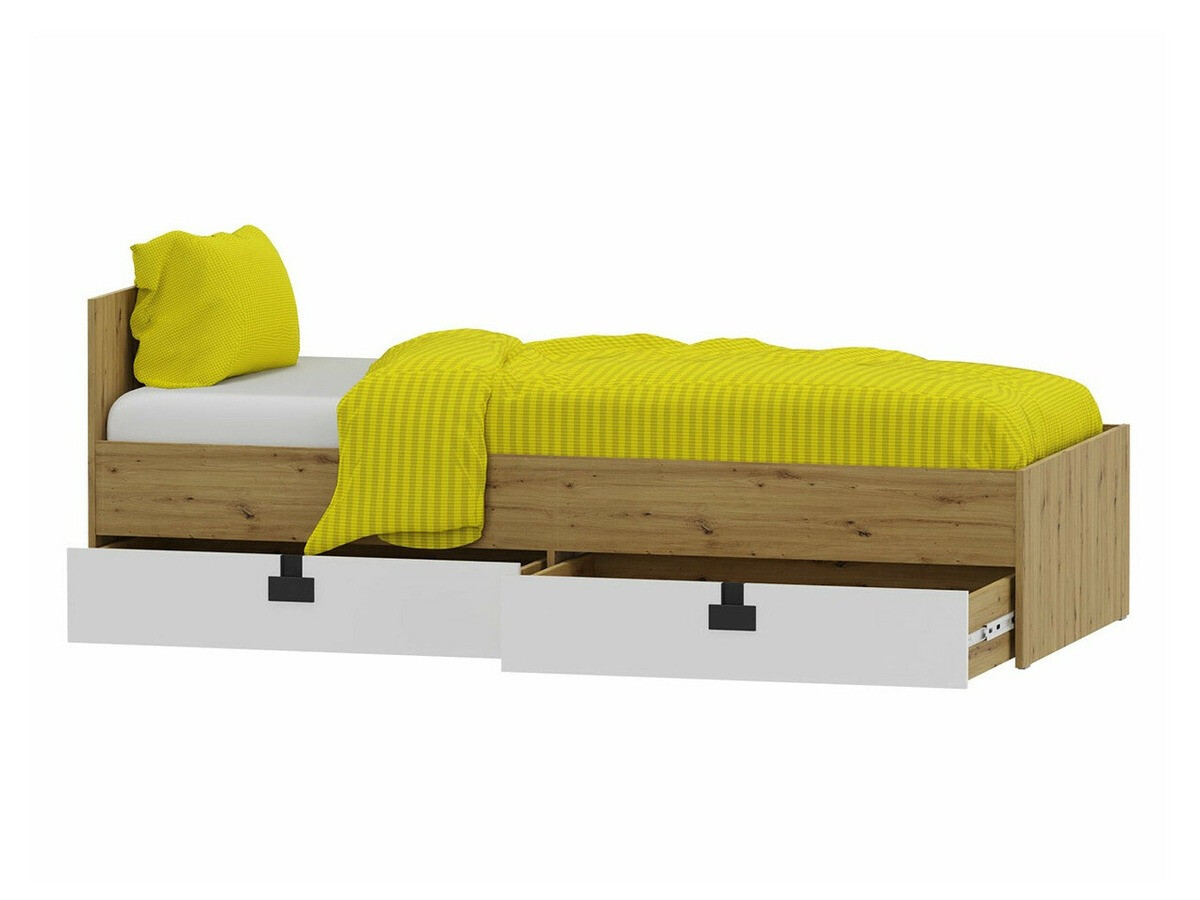 Cama Florevi 106 (Mate blanco + Roble Artisan)