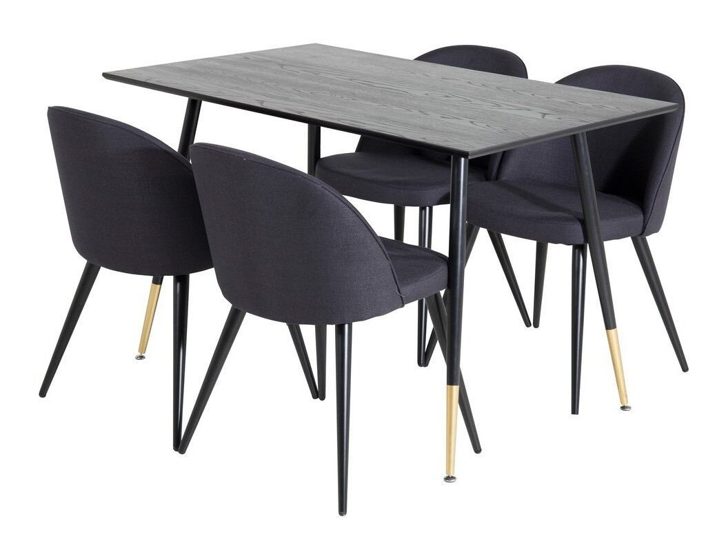 Conjunto de comedor Dallas 1692 (Negro)