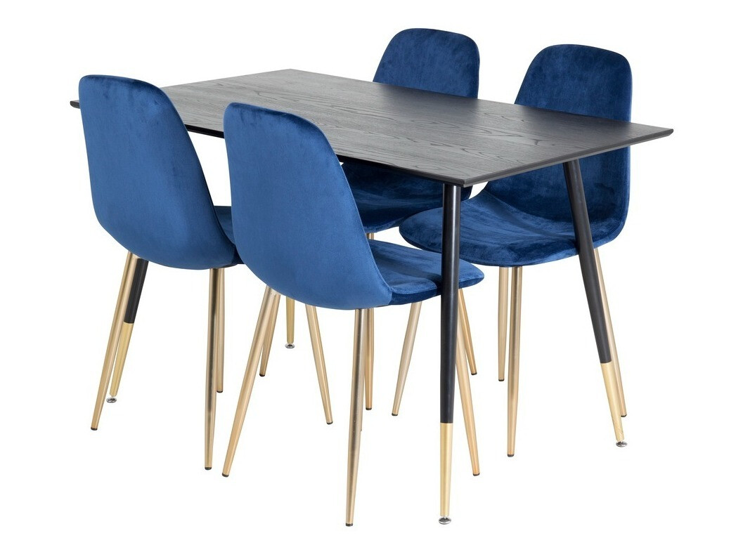 Conjunto de mesas y sillas para comedor Dallas 1693 (Azul + dorado)