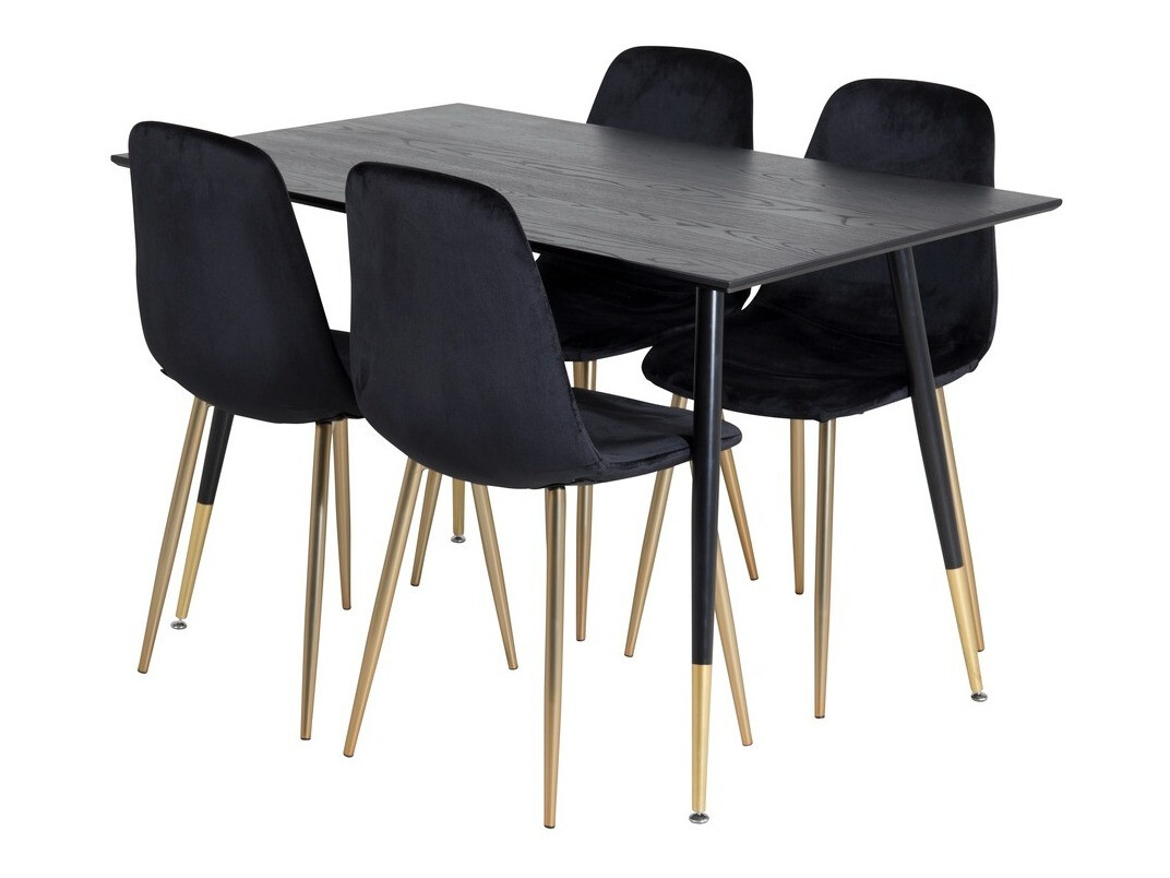 Conjunto de mesas y sillas para comedor Dallas 1693 (Negro)