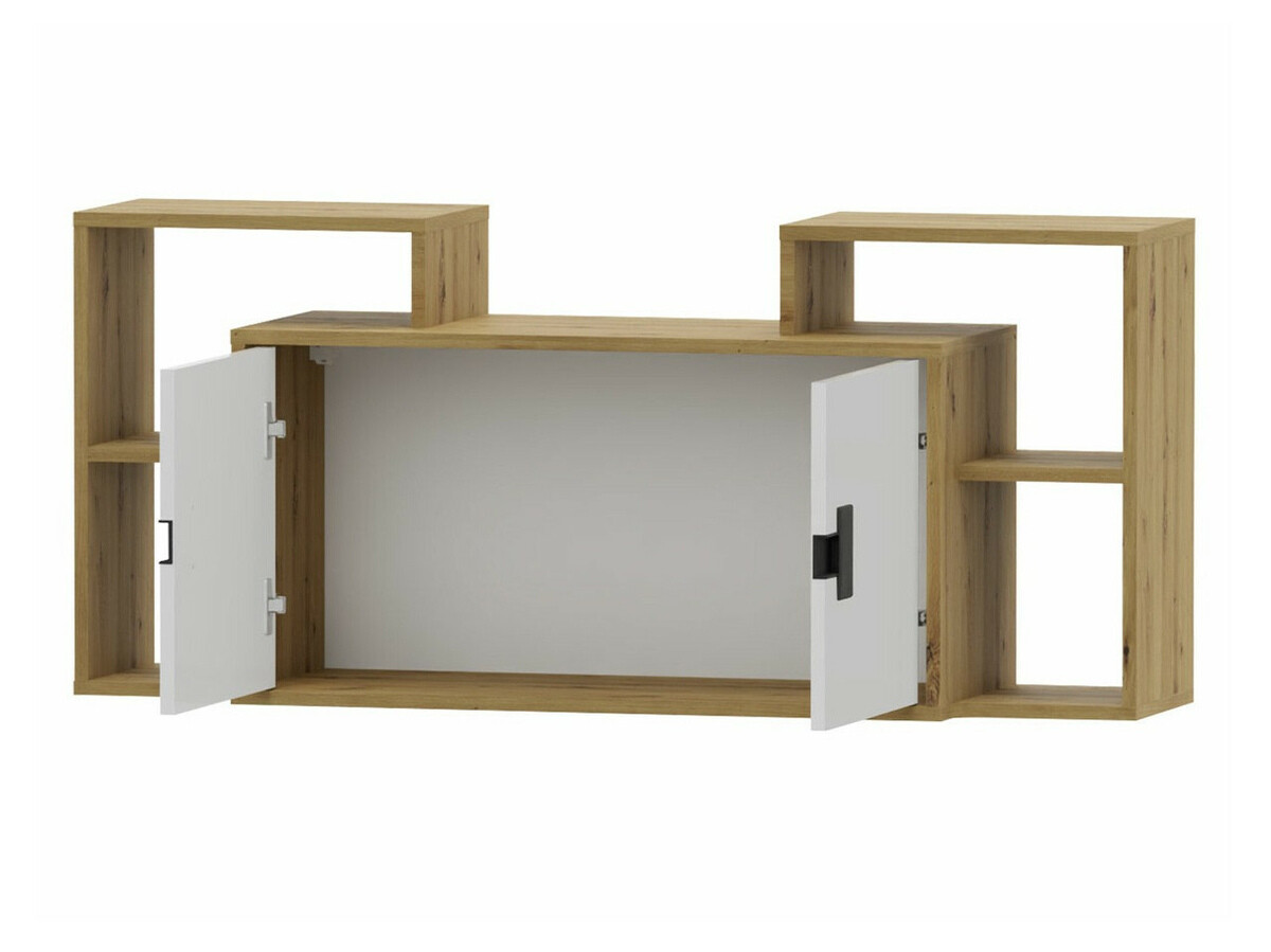 Conjunto para oficina en casa Florevi 104 (Mate blanco + Roble Artisan)