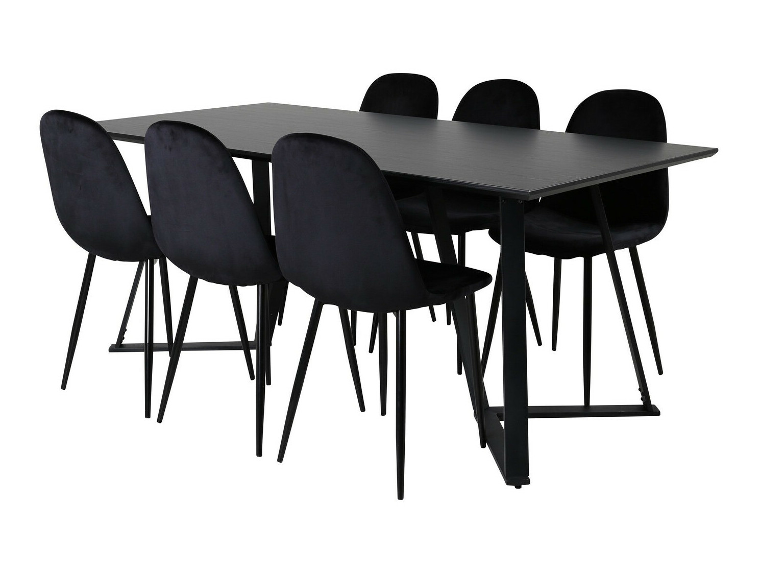 Conjunto de mesas y sillas para comedor Dallas 2476 (Negro)