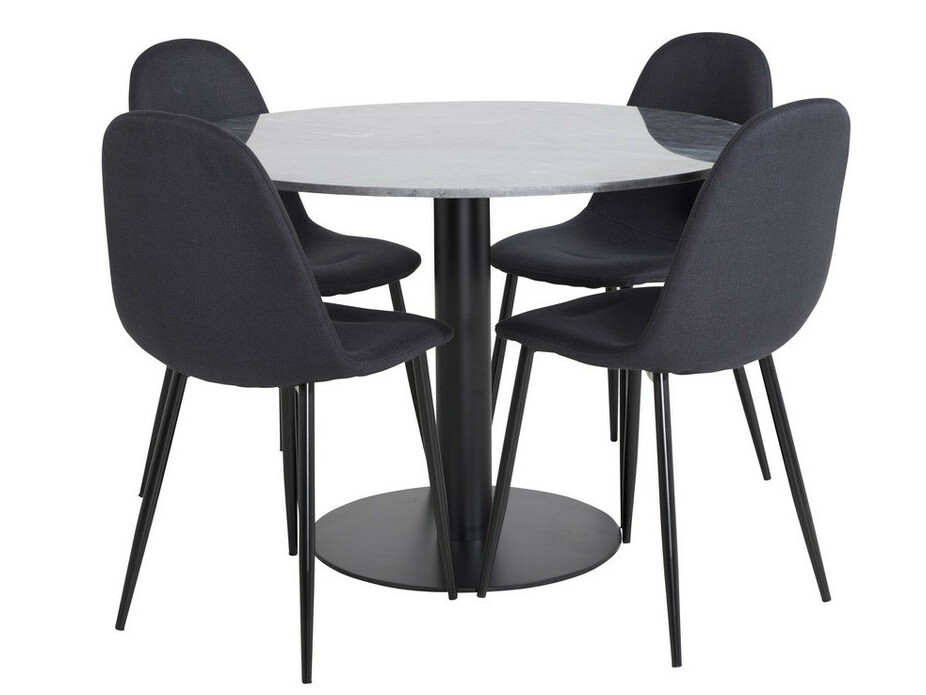 Conjunto de mesas y sillas para comedor Dallas 2627 (Negro)