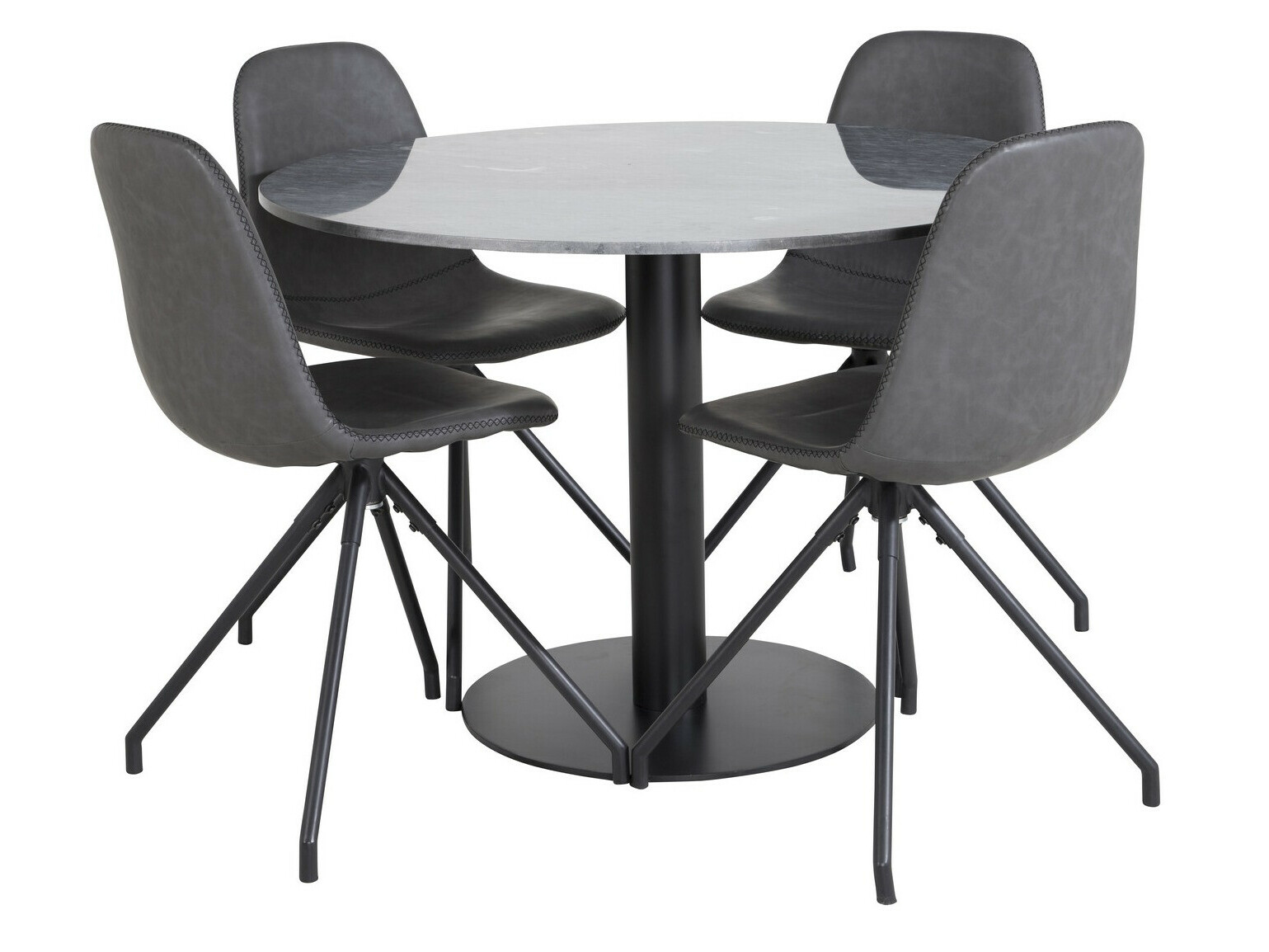 Conjunto de mesas y sillas para comedor Dallas 2629 (Negro)