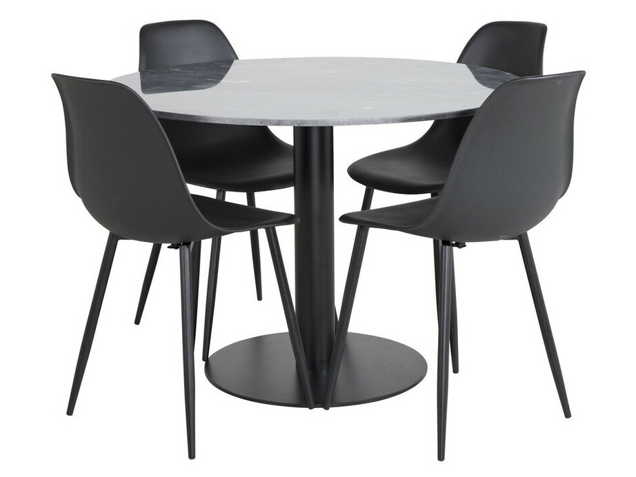 Conjunto de mesas y sillas para comedor Dallas 2630 (Negro)