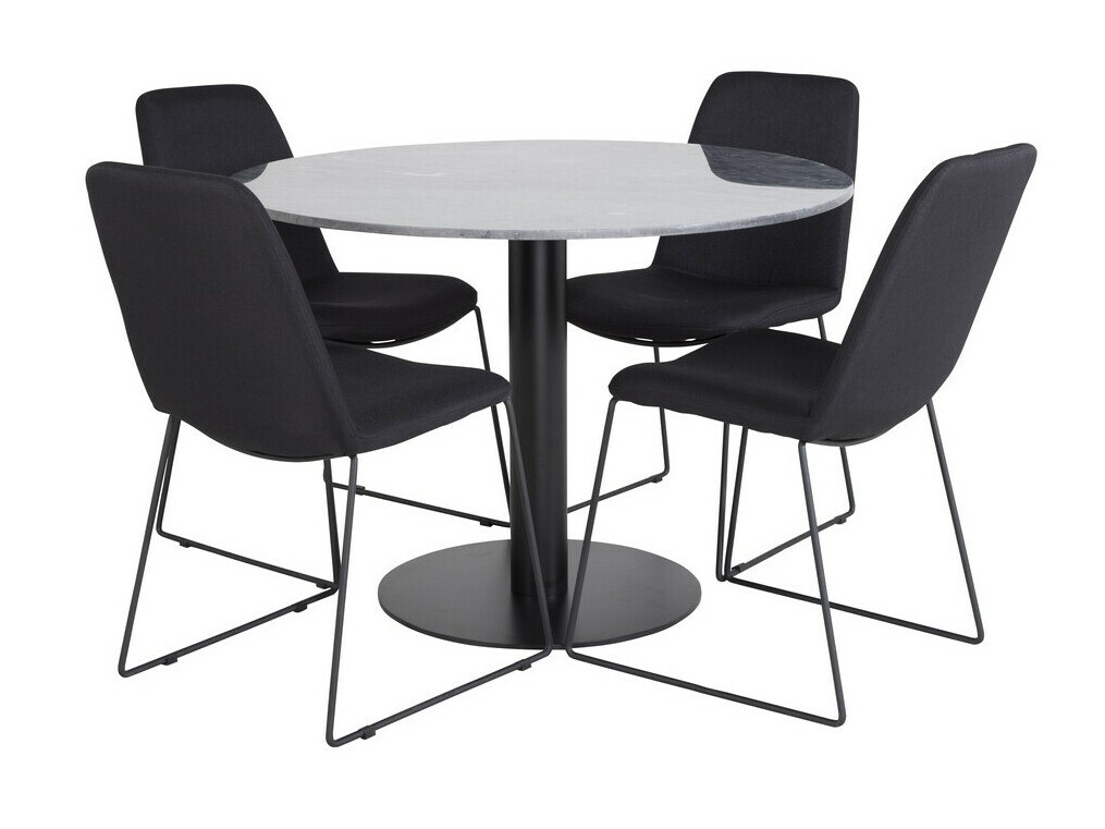 Conjunto de mesas y sillas para comedor Dallas 2631 (Negro)