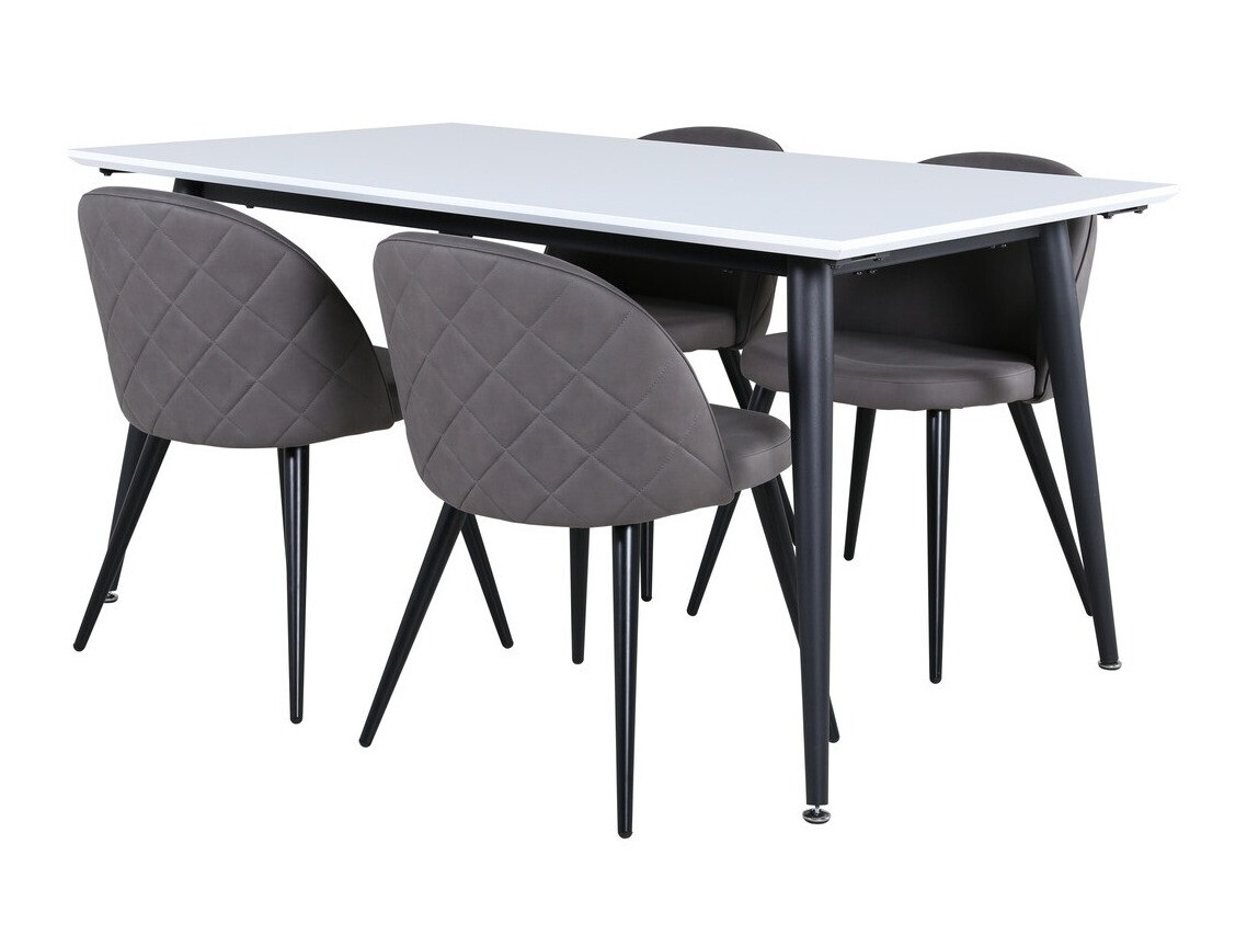 Conjunto de mesas y sillas para comedor Dallas 2738 (Gris + Negro)