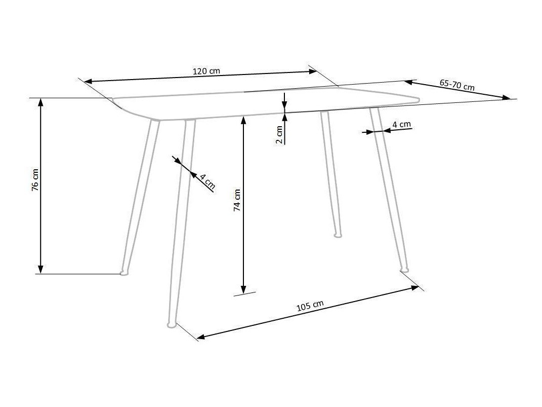 Conjunto de comedor Houston 744 (Gris)