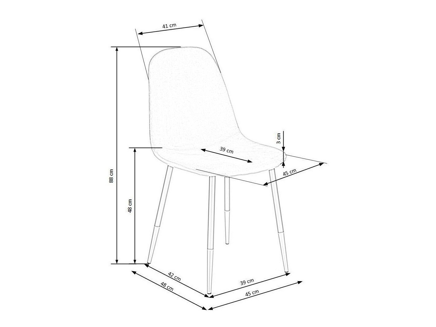 Conjunto de comedor Houston 744 (Gris)