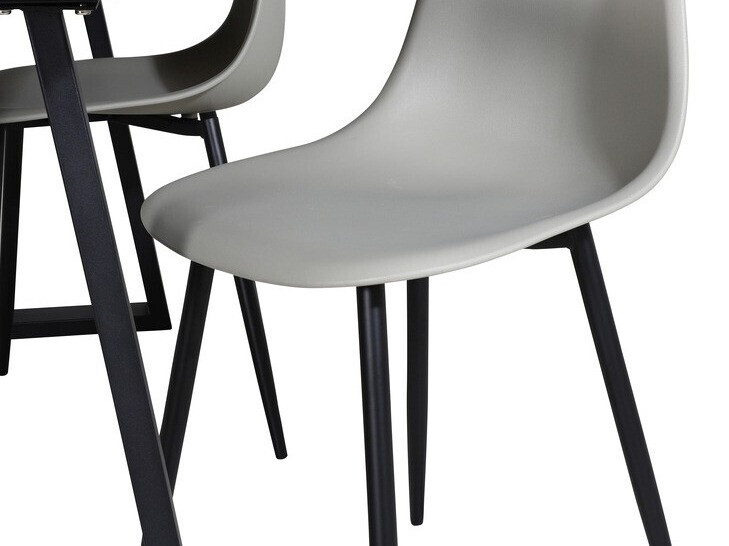 Conjunto de comedor Dallas 329 (Gris + Negro)