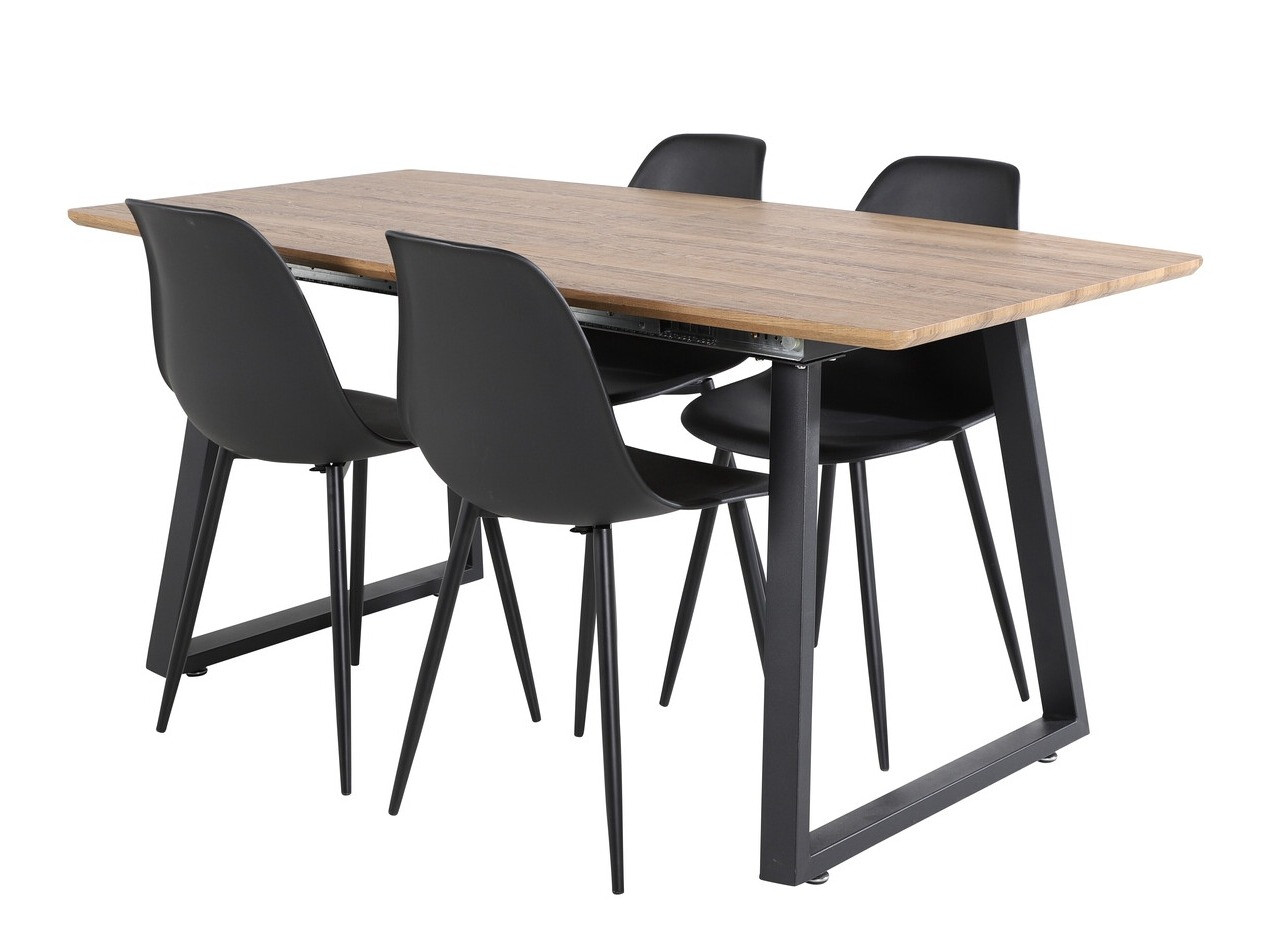 Conjunto de comedor Dallas 329 (Negro)