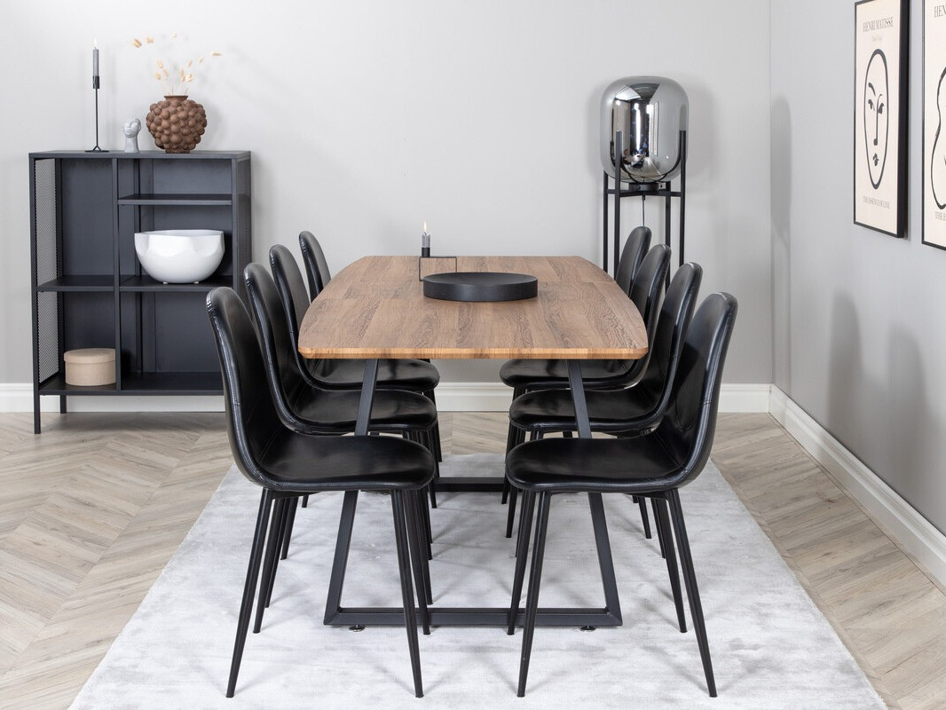Conjunto de mesas y sillas para comedor Dallas 331 (Negro)