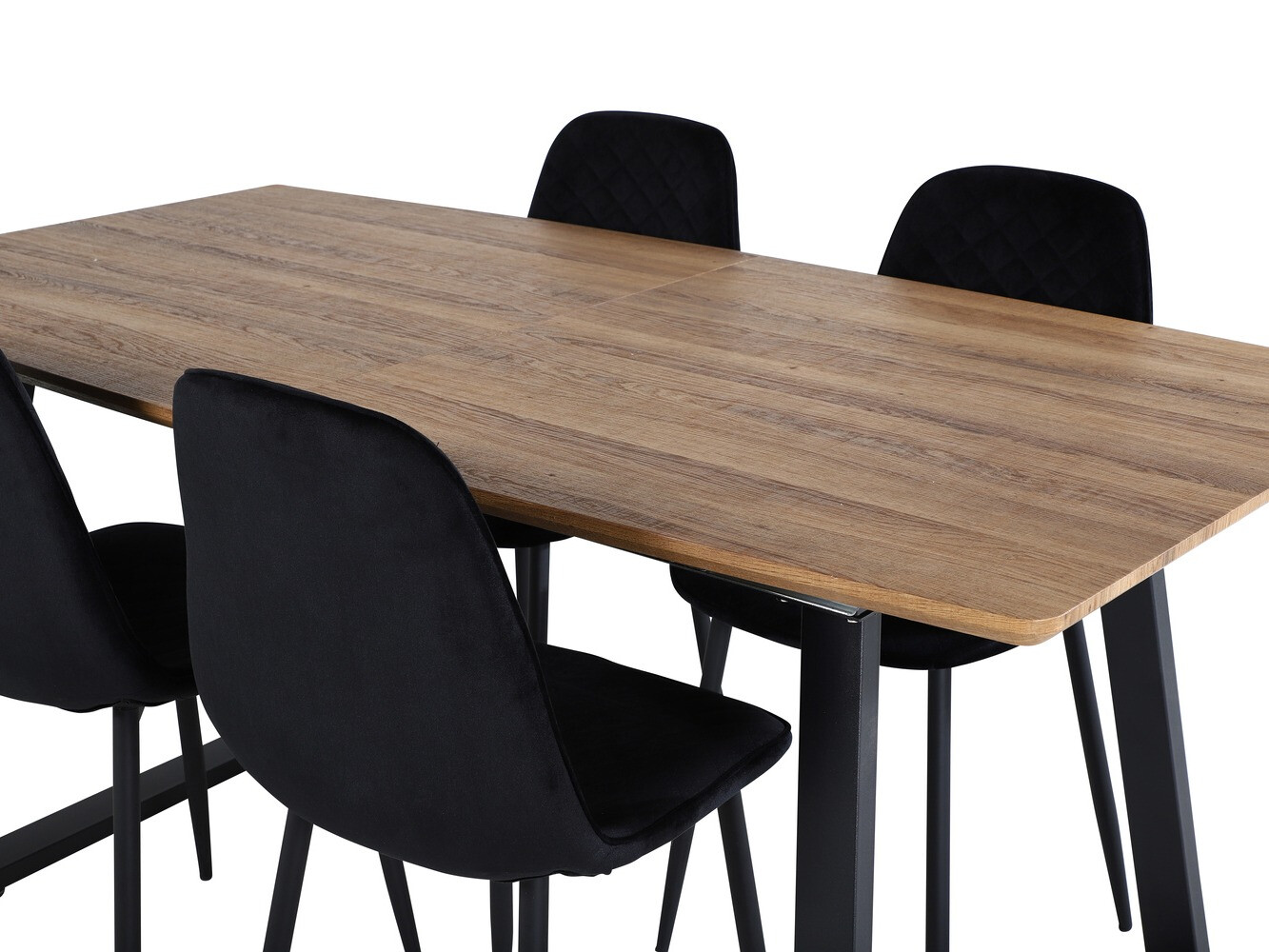 Conjunto de mesas y sillas para comedor Dallas 336 (Negro)