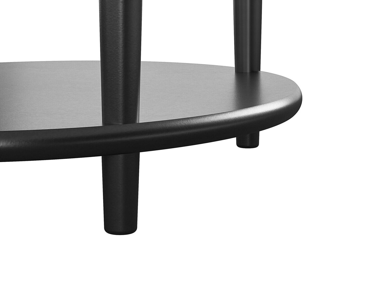 Mesa auxiliar Tulsa 233 (Negro + Mármol blanco)