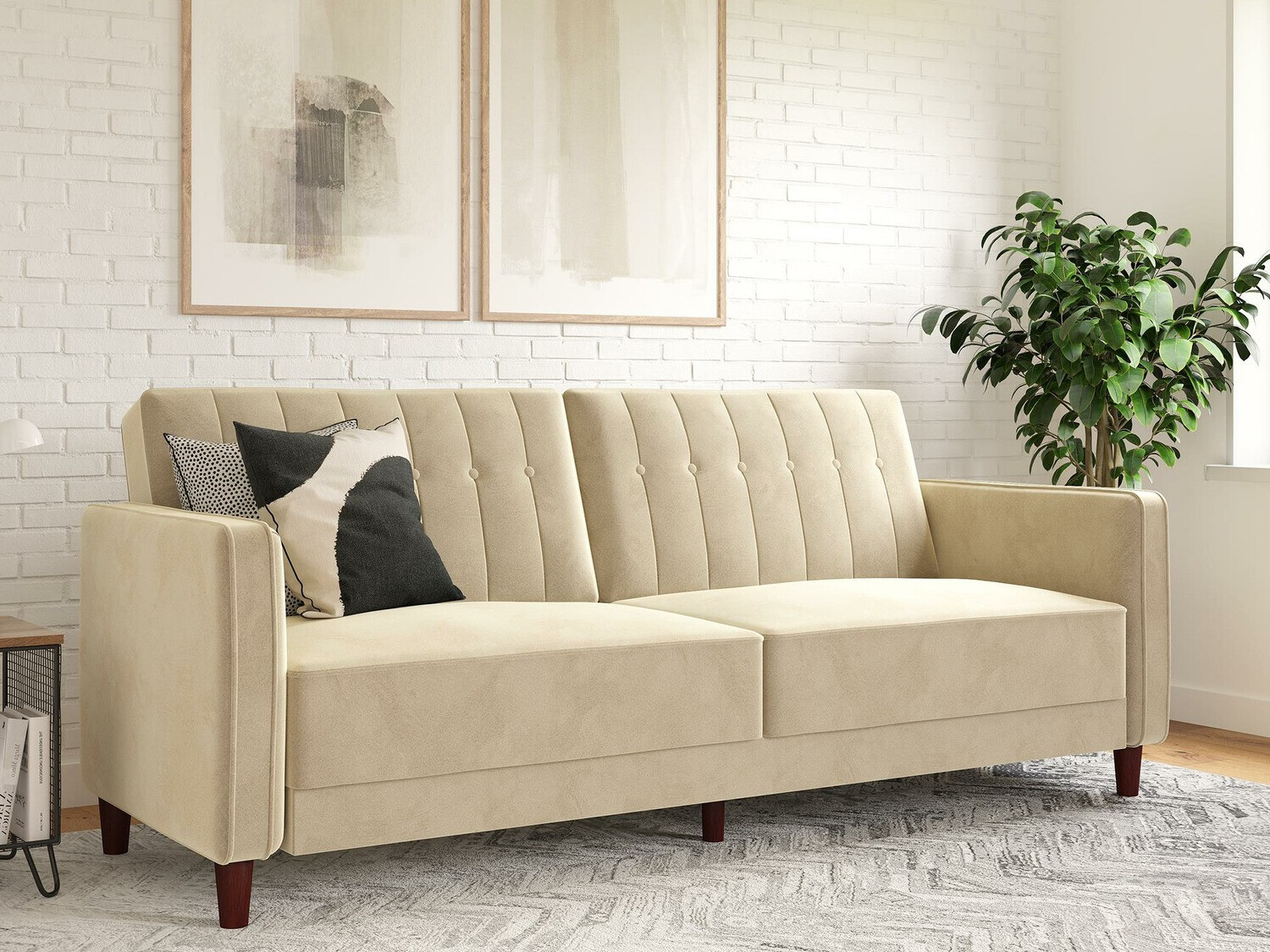 Sofá-cama Tulsa 187 (Beige)