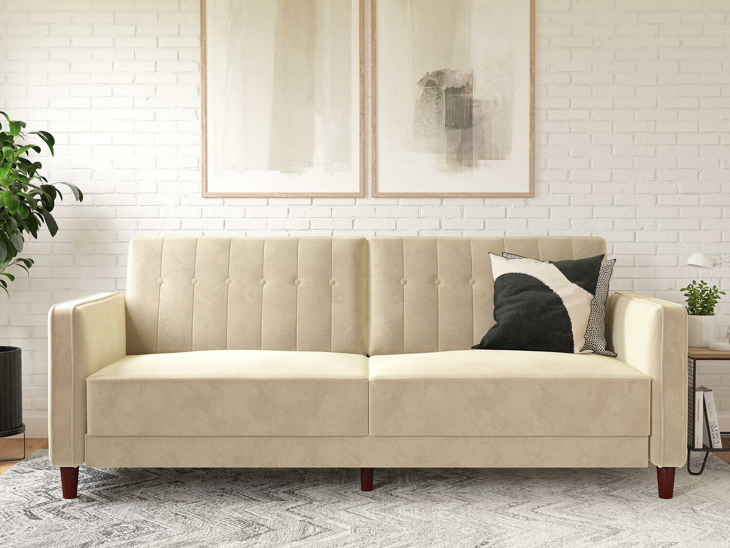 Sofá-cama Tulsa 187 (Beige)