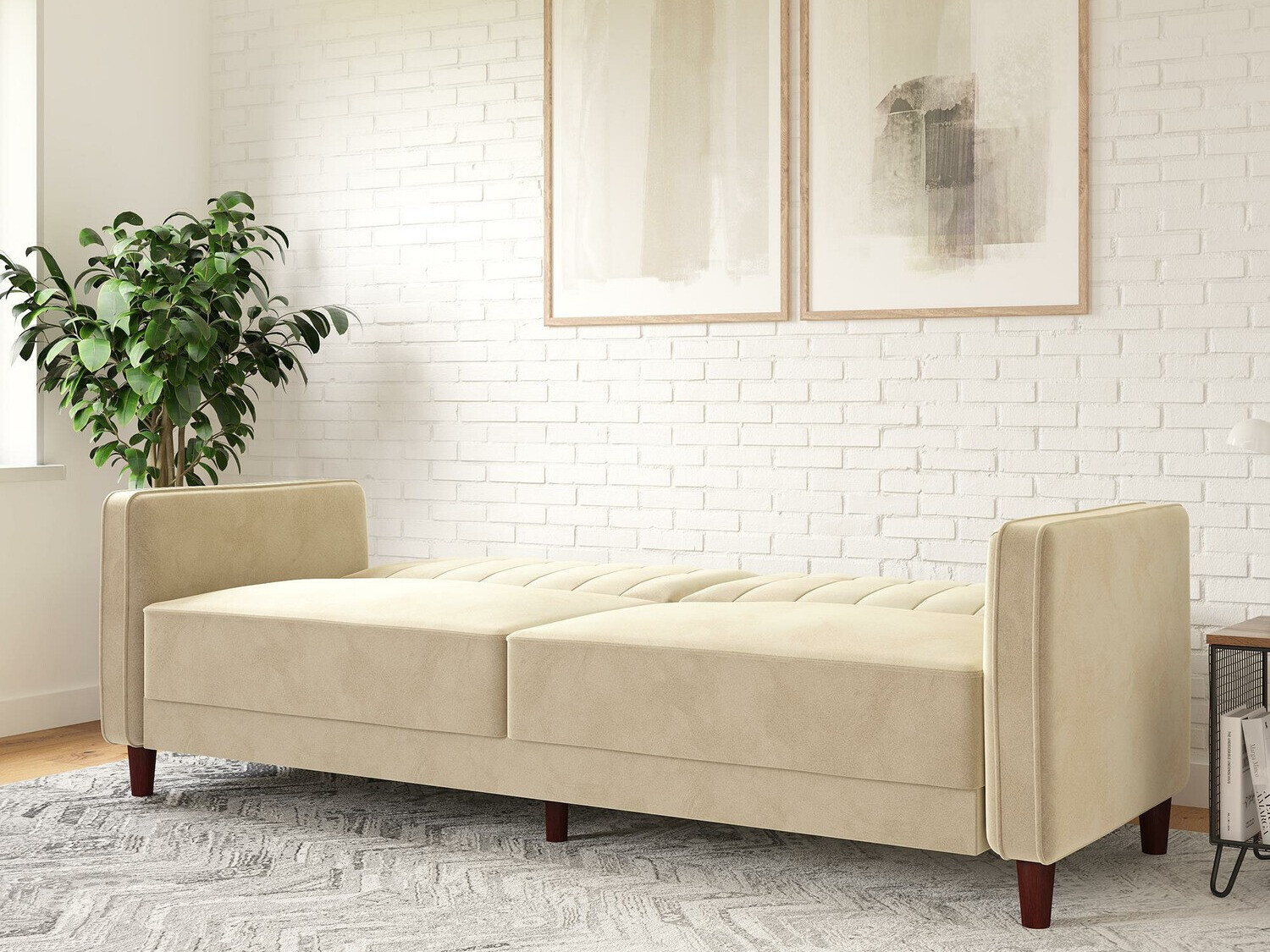 Sofá-cama Tulsa 187 (Beige)