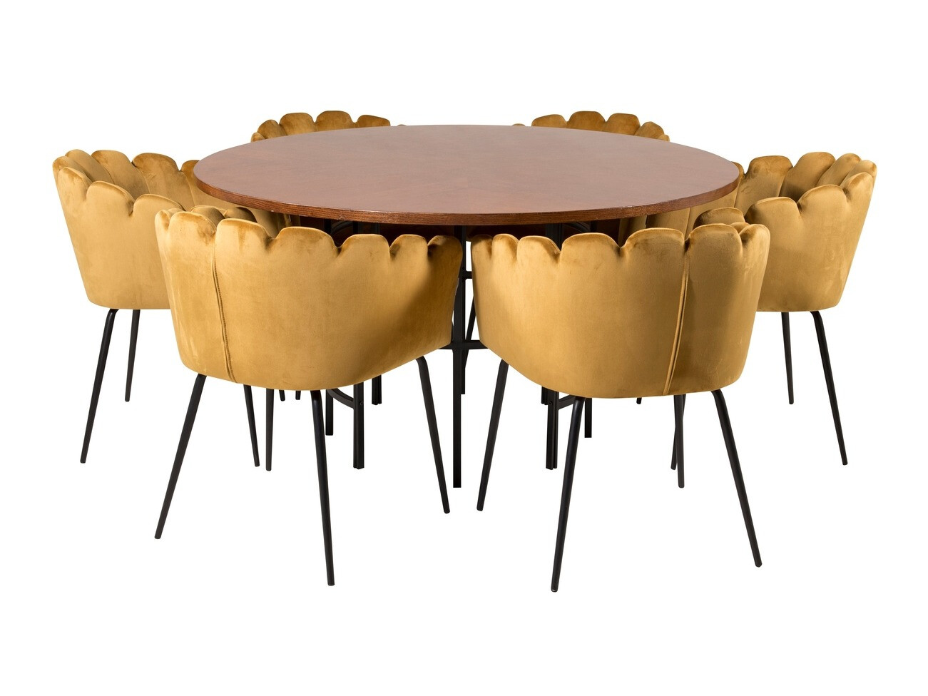 Conjunto de comedor Dallas 311 (Amarillo + Negro)