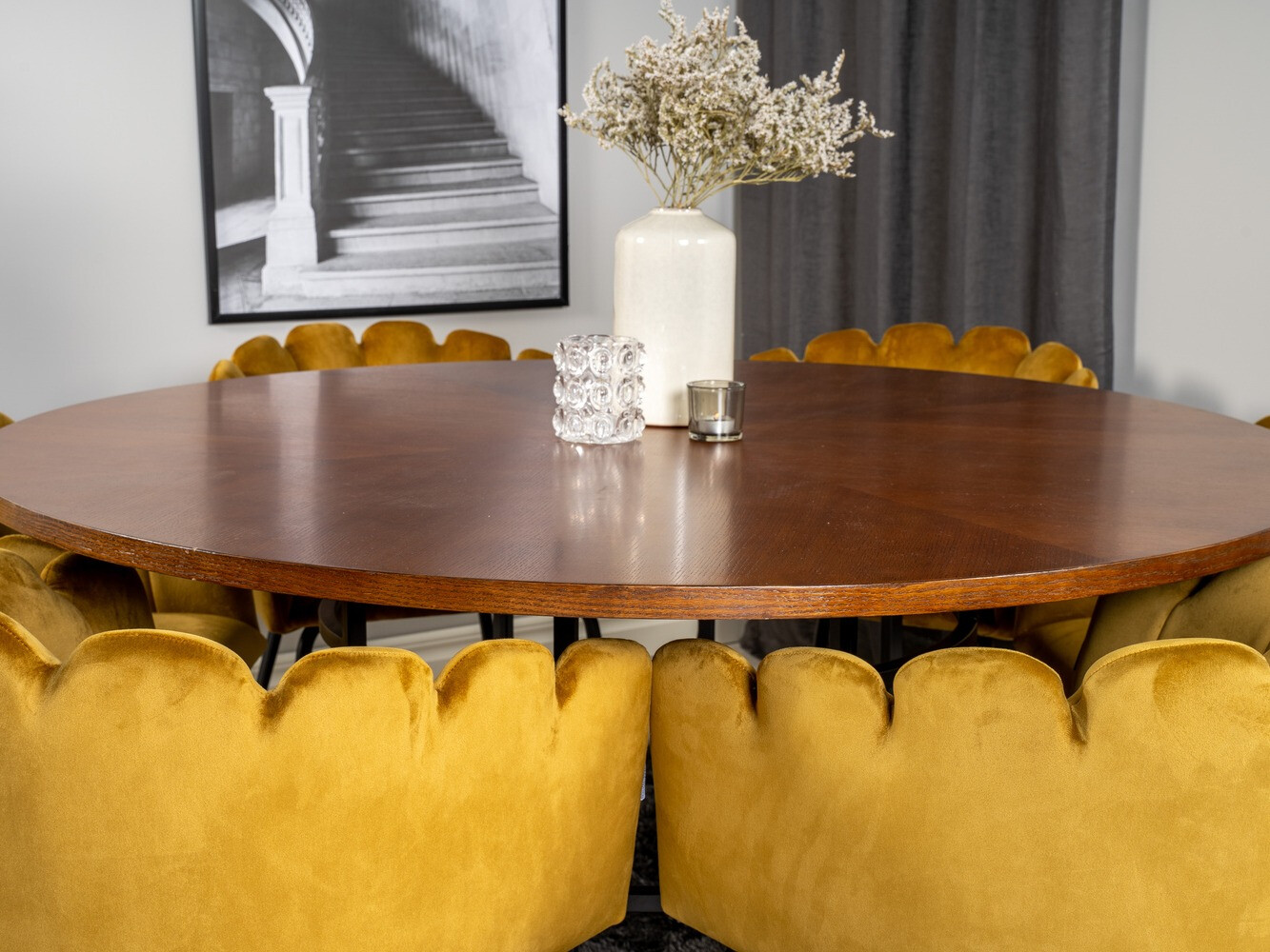 Conjunto de comedor Dallas 311 (Amarillo + Negro)