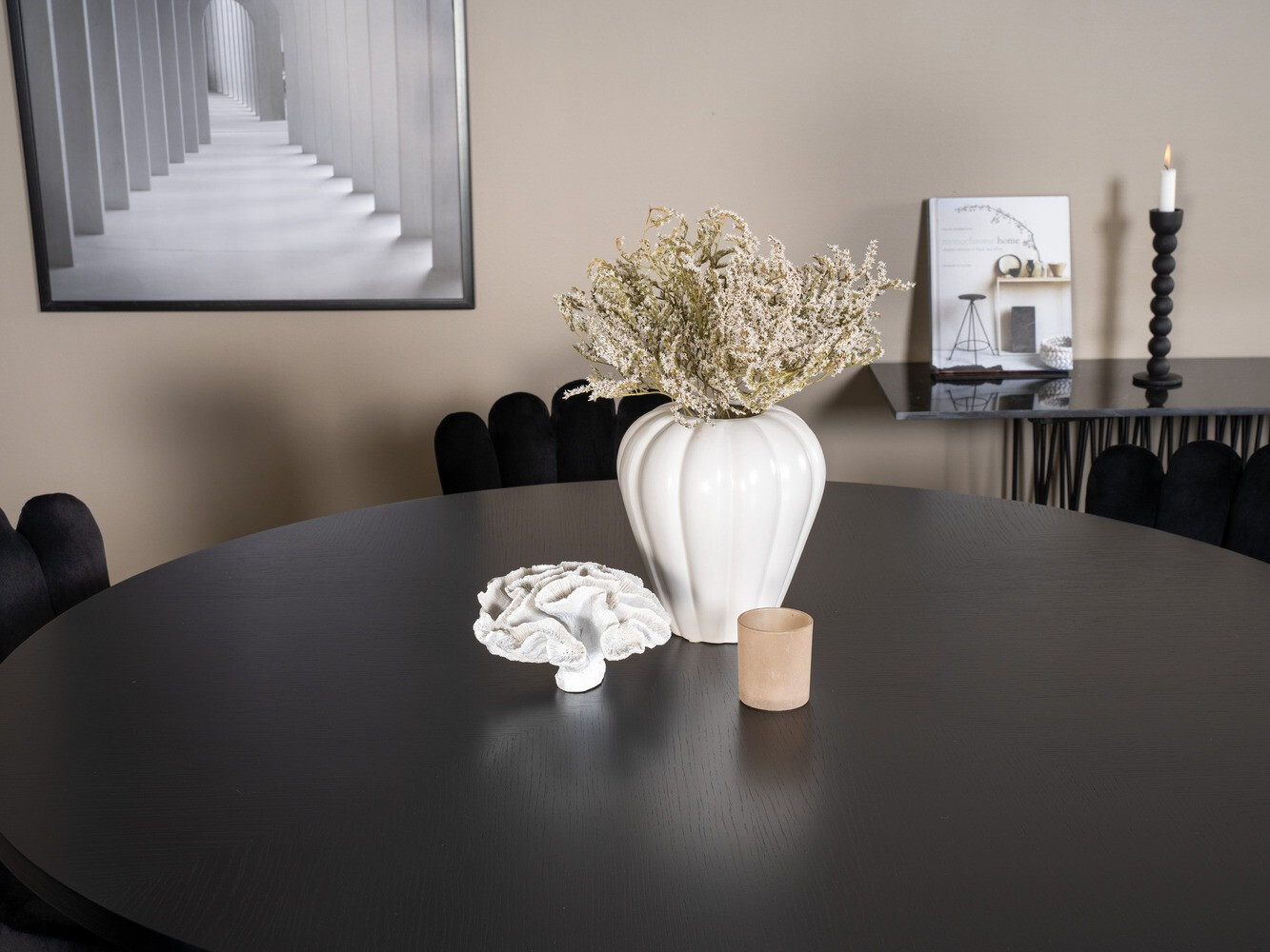 Conjunto de comedor Dallas 317 (Negro)