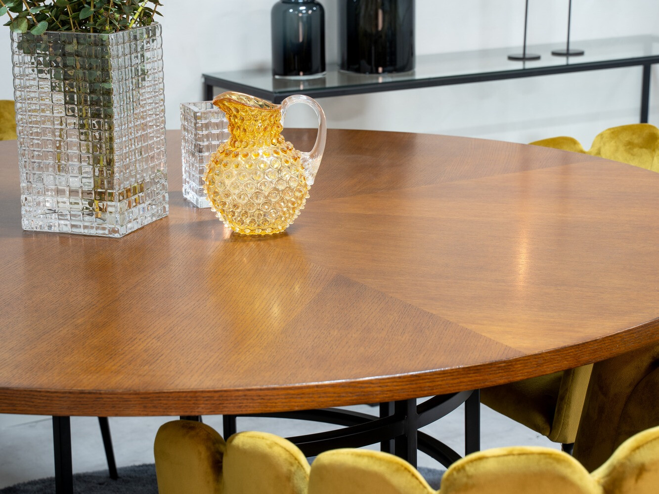 Conjunto de mesas y sillas para comedor Dallas 310 (Amarillo + Negro)