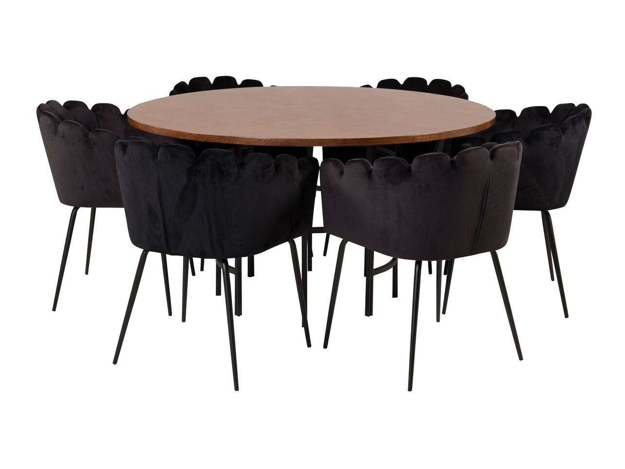 Conjunto de mesas y sillas para comedor Dallas 311 (Negro)