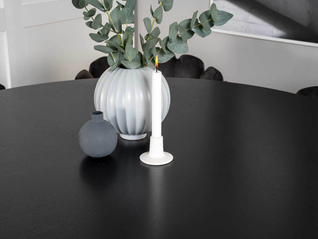 Conjunto de mesas y sillas para comedor Dallas 312 (Gris + Negro)