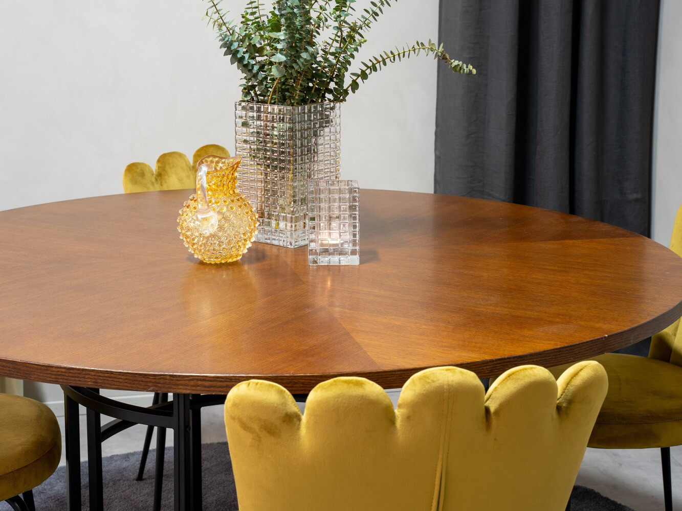 Conjunto de mesas y sillas para comedor Dallas 314 (Amarillo + Negro)