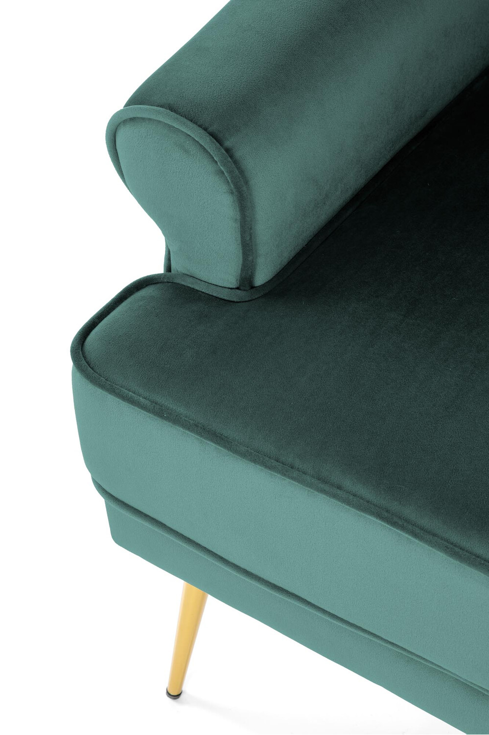 Sillón Houston 1279 (Verde oscuro + Dorado)