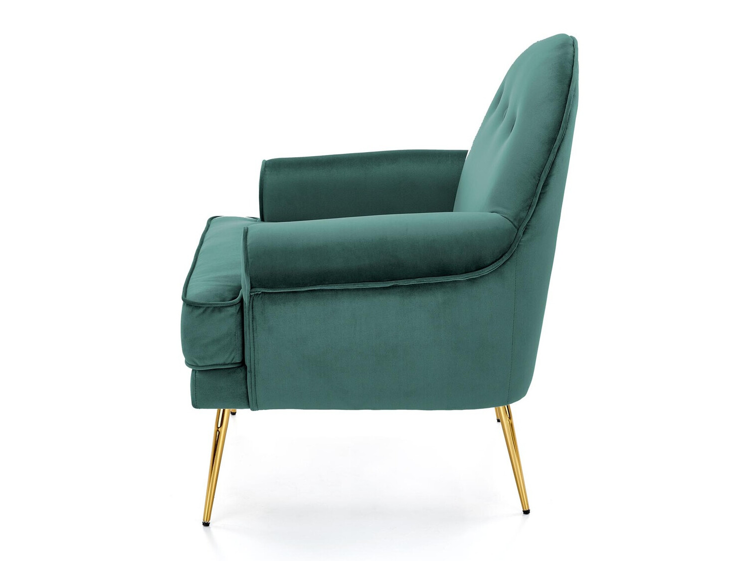 Sillón Houston 1279 (Verde oscuro + Dorado)
