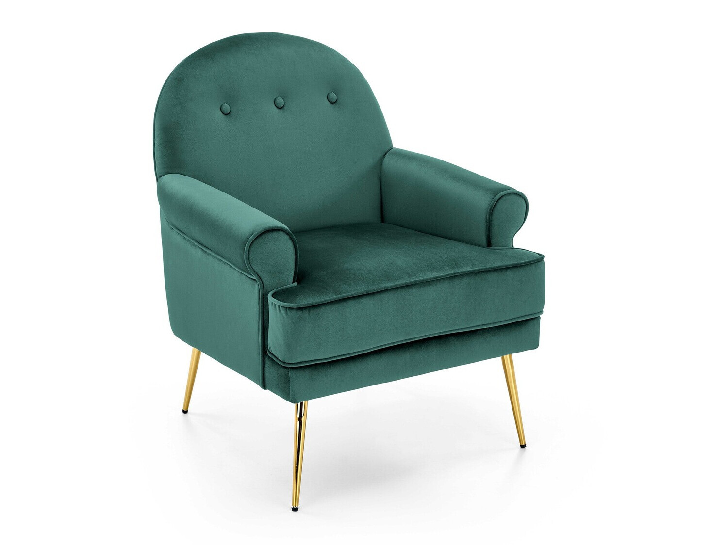 Sillón Houston 1279 (Verde oscuro + Dorado)