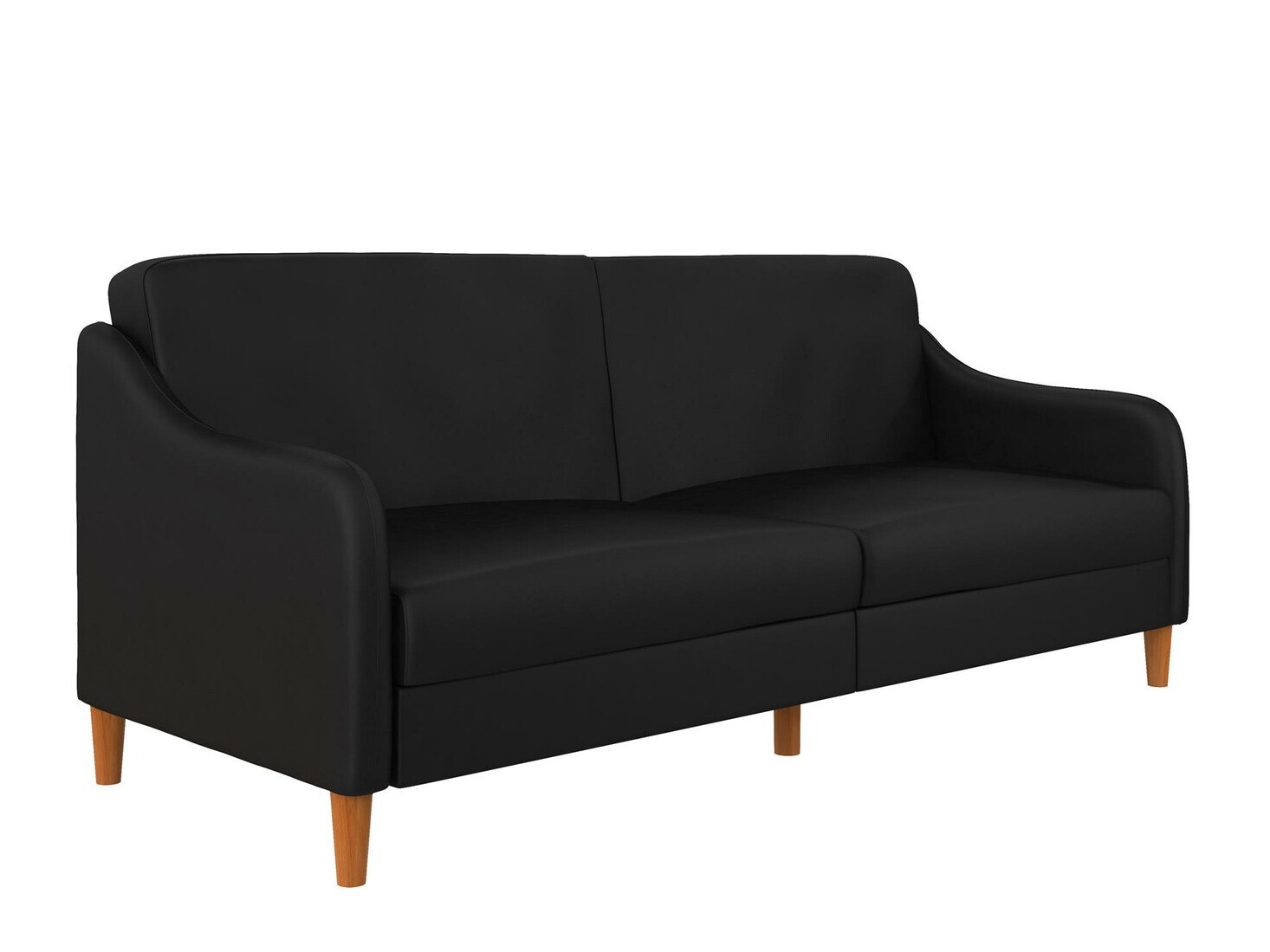 Sofá-cama Tulsa 120 (Negro + Marrón)