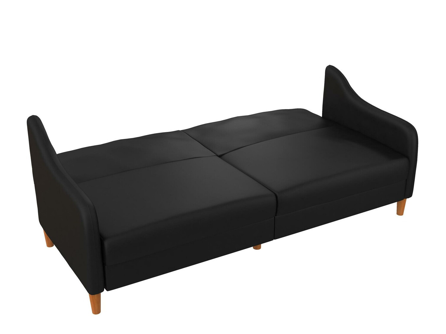 Sofá-cama Tulsa 120 (Negro + Marrón)