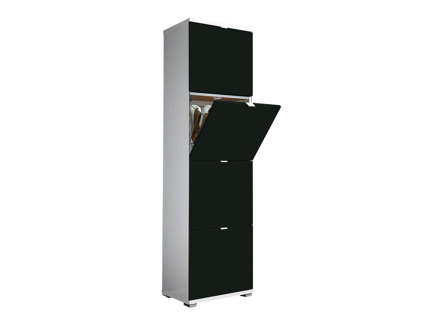 Zapatero Veltena 107 (Blanco brillante + Negro)