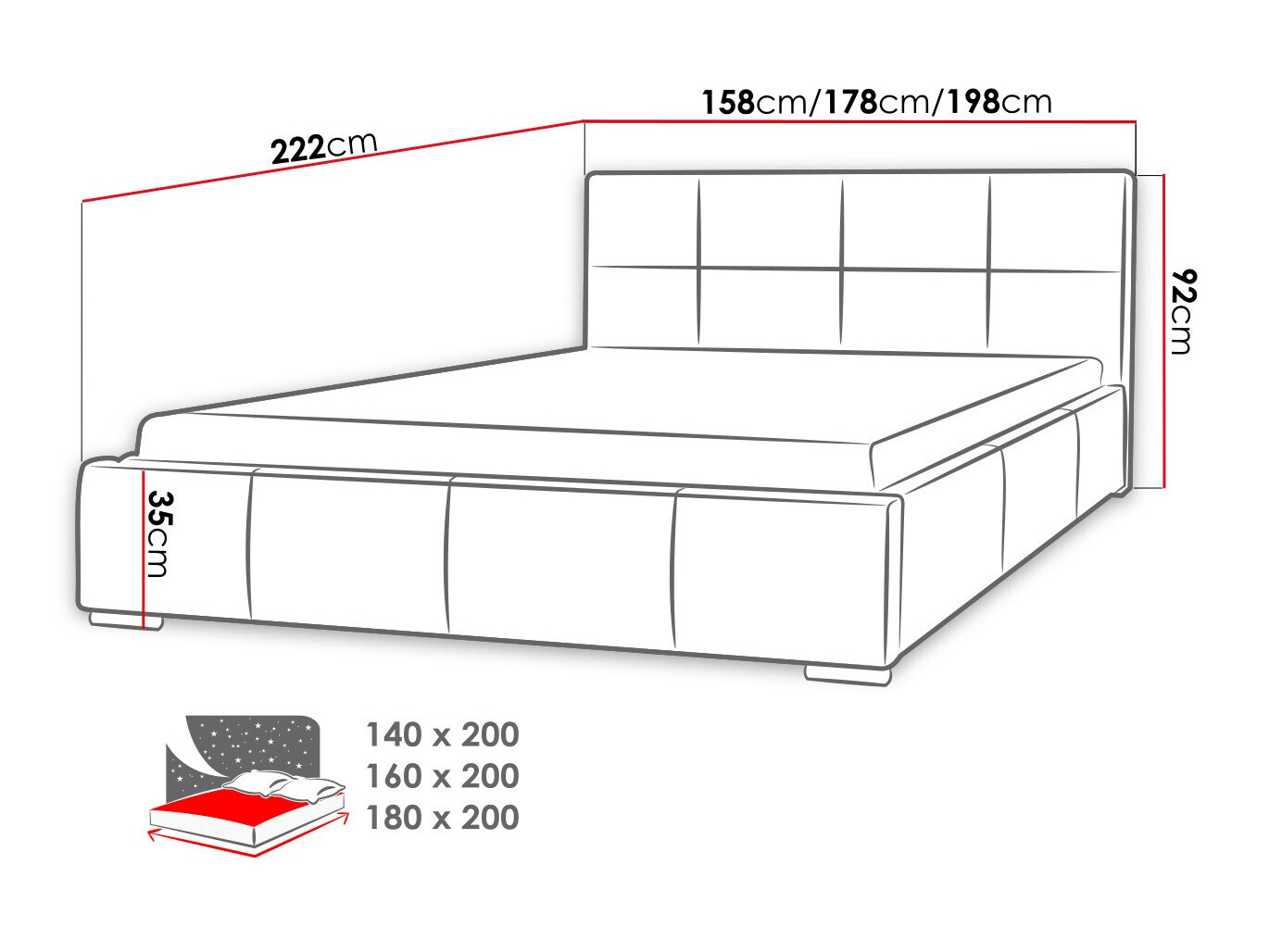 Cama Baltimore 122 (Spirit 13)
