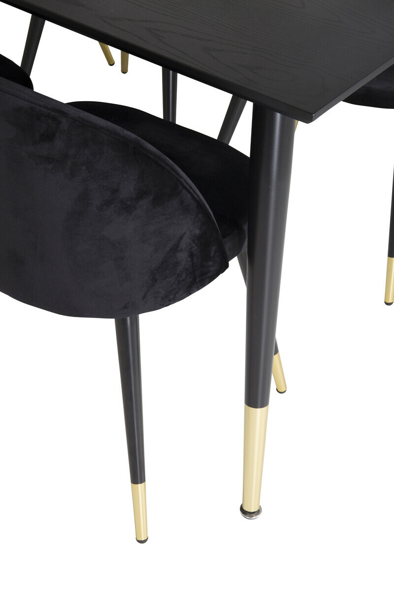 Conjunto de comedor Dallas 346 (Negro)