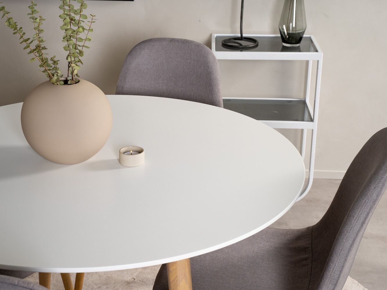 Conjunto de mesas y sillas para comedor Dallas 291 (Gris + Roble)