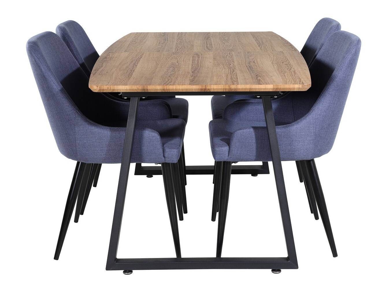Conjunto de mesas y sillas para comedor Dallas 334 (Azul + Negro)
