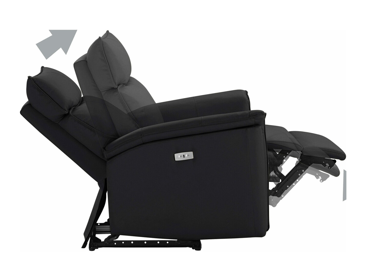 Sillón reclinable Denton 676 (Negro)